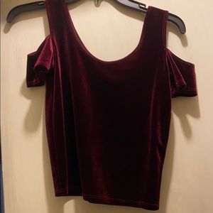 Velvet crop top